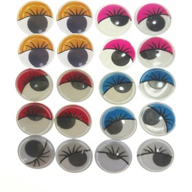 تصویر چشم عروسک مدل Y6672 بسته 20 عددی 