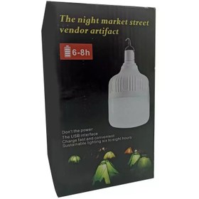 تصویر چراغ آویز چادر مدل شارژی کد led-bulb-200W 