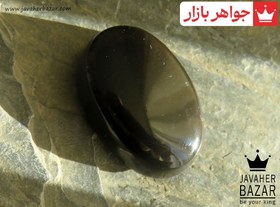 تصویر نگین عقیق یمنی سیاه مشکی کد 45158 