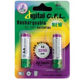 تصویر باتری قلمی شارژی 3250 میلی آمپر CFL مدل NI-MH-AA CFL NI-MH-AA