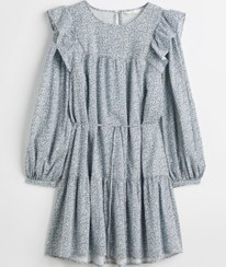 تصویر پیراهن زنانه گل دار آستین کشدار اچ اند ام- H&M 