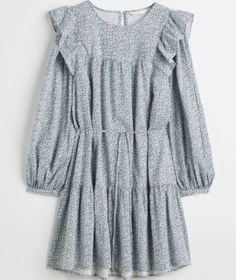 تصویر پیراهن زنانه گل دار آستین کشدار اچ اند ام- H&M 