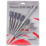 تصویر ست مته برگی 10عددی همراه با رابط30سانتی 