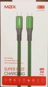 تصویر کابل شارژ مکس مدل M15 دو سر Type C یک متری با سر فلزی 