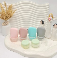 تصویر ست مسافرتی 6 تکه بطری و کرم جنس سیلیکونی مدل جدید 