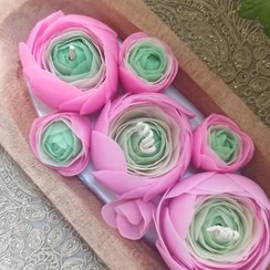 تصویر شمع گل دستساز Handmade flower candle