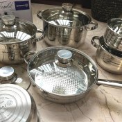 تصویر سرویس قابلمه استیل ۱۲ پارچه کرکماز 