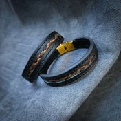 تصویر دستبند چرمی موی یار 