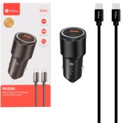 تصویر شارژر فندکی پرووان مدل PCG30 ظرفیت ۵۲.۵ وات دو پورت 