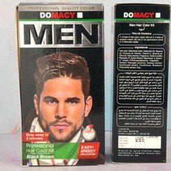 تصویر کیت رنگ مو مردانه دوماسی قهوه‌ای مشکی حجم ۵۰ میلی لیتر 