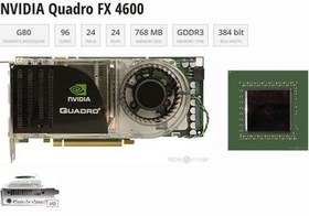 تصویر کارت گرافیک 768mb Nvidia Quadro fx4600 رندرینگ 