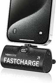 تصویر پاوربانک برای آیفون، بسته باتری مینی 5000 میلی آمپر ساعتی، شارژ سریع PD 20 واتی شارژر قابل حمل پاوربانک فشرده سازگار با iPhone14/14 Pro Max/13/13 Pro Max/12/12 Pro Max/11/XR/X/8/7/6، ایرپاد (مشکی) - ارسال 20 روز کاری ا Power bank for iPhone, Mini Battery Pack 5000mAh, PD 20W Fast Charging Compact Powerbank Portable Charger Compatible with iPhone14/14 Pro Max/13/13 Pro Max/12/12 Pro Max/11/XR/X/8/7/6, Airpods(Black) Power bank for iPhone, Mini Battery Pack 5000mAh, PD 20W Fast Charging Compact Powerbank Portable Charger Compatible with iPhone14/14 Pro Max/13/13 Pro Max/12/12 Pro Max/11/XR/X/8/7/6, Airpods(Black)