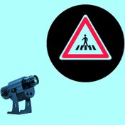 تصویر ایجاد علائم ترافیکی با نور لوگوپروژکتور 