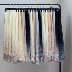 تصویر دامن دورو طرح دار 