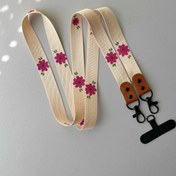 تصویر آویز موبایل کراس بادی «طرح گل ریز برگ» 