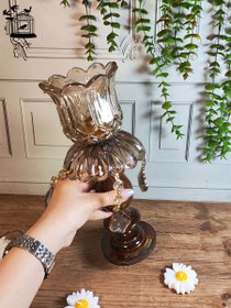 تصویر شمعدان پایه چوب 10024 