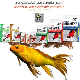 تصویر غذای کرامکی ویتگرم مینی ماهی کوی با جوانه گندم اوشن فری Ocean Free Kirameki Premium Wheatgerm Koi food