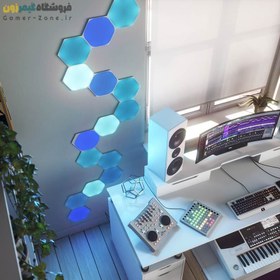 تصویر پنل روشنایی شش ضلعی هوشمند 15 تکه / 18 تکه / 21 تکه نانولیف Nanoleaf Shapes Hexagons Starter Kit (15 / 18 / 21 Panels) 