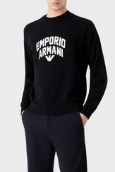تصویر بافت آستین بلند طرح دار مردانه Emporio Armani | 3R1MXA 1MDXZ 0920 