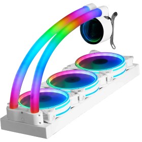 تصویر خنک کننده مایع پردازنده فاطر مدل Fater FW-360R3W1 White Fater FW-360R3W1 360mm White CPU Liquid Cooler