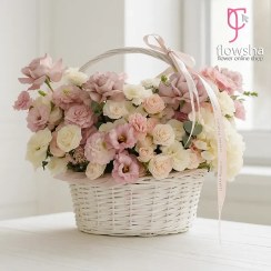 تصویر سبد گل دسته دار ترانه 