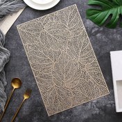 تصویر زیر بشقابی مستطیل طلایی pvc 