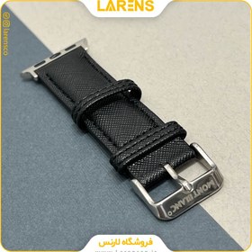 تصویر لارنس | قیمت و خرید بند اپل واچ Mont Blanc مدل Bonded Leather سری 38/40/41mm رنگ Black 