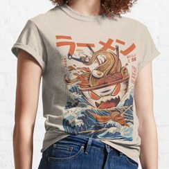تصویر تیشرت نوین نقش طرح The Great Ramen off Kanagawa 