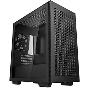 تصویر DeepCool CH370 Micro ATX Gaming Computer Case, 120mm Rear Fan Pre-Installed, Ventilated Airflow Design, Built-in Headphone Stand, Black 