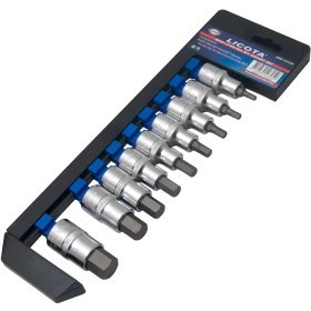 تصویر مجموعه 9 عددی آلن بکس لیکوتا مدل ABS-12120 Licota 9 PCS 1/2 DR HEX BIT SOCKET SET Model ABS-12120