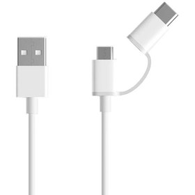 تصویر کابل شارژ دو سر زد ام آی شیائومی مدل ZMI AL501 Xiaomi ZMI 2 In 1 Micro USB Type-C AL501 Charge Data Cable