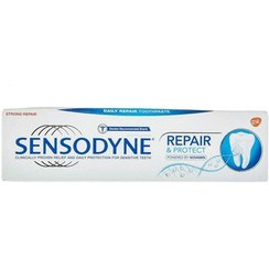 تصویر خمیر دندان ترمیم کننده دندان‌های حساس سنسوداین مدل Repair Protect ریپیر پروتکت Sensodyne Sensitive Repair & Protect Original Toothpaste 75ml