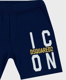 تصویر شلوارک فاق نرمال طرح دار دخترانه|پسرانه | DSquared2 DQ0250-D002Y BLUE 