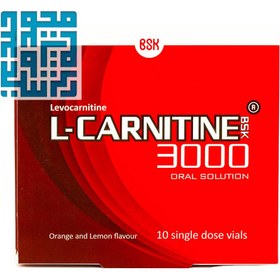 تصویر ویال خوراکی ال کارنیتین 3000 بی اس کی 10 عدد ا BSK L-Carnitine 3000 10 Signal Dose Vials BSK L-Carnitine 3000 10 Signal Dose Vials
