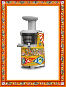 تصویر آبمیوه گیری اسمگ دولچه گابانا ایتالیا Smeg Dolce Gabbana Slow Juice Entsafter Gelb - دولچه گابانا Smeg Dolce Gabbana Italy juicer Smeg Dolce Gabbana Slow Juice Entsafter Gelb