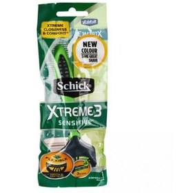 تصویر خودتراش مردانه شیک مدل Xtreme Sensitive Schick Xtrem Sensitive Disposable Razor For Men