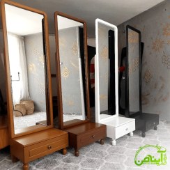 تصویر آینه قدی تک کشو - مدل مستطیل 