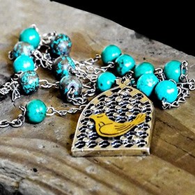 تصویر گردنبند مرغ آمين 