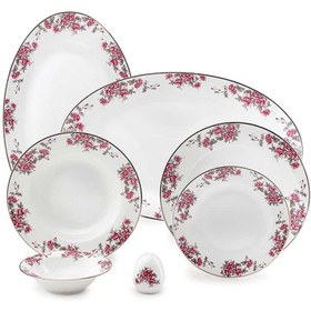 تصویر سرویس چینی زرین 6 نفره غذاخوری آران (28 پارچه) Zarin Iran ItaliaF Aran 28 Pieces Porcelain Dinnerware Set