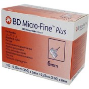 تصویر سرسوزن بی دی میکروفاین پلاس 6 میلی متر BD Micro-Fine Plus 6 mm BD Micro-Fine Plus 6mm