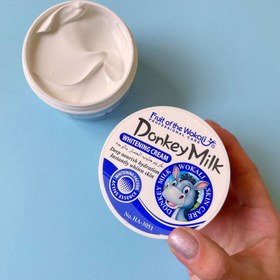 تصویر کرم سفید کننده پوست شیر الاغ مدل وکالی (آبی) 