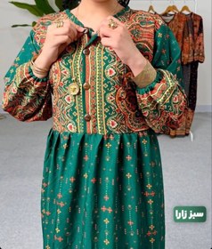 تصویر پیراهن نارین کد 38 - سرمه ای 