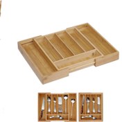 تصویر جا قاشقی کشویی چوب سلاروس 