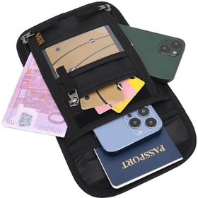 تصویر کیف گردنی مدارک | Travel Neck Wallet RFID 