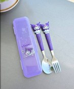 تصویر ست قاشق و چنگال کودک طرح کرومی 