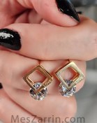 تصویر گوشواره لوزی مرواریدی 