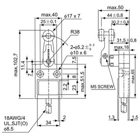 تصویر لیمیت سوئیچ دو طرفه ضد آب سی ان تی دی CNTD مدل CZ-3104 