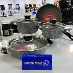 تصویر سرویس قابلمه 7پارچه کرکماز پالما A3919 - 2 ا KORKMAZ Palma 7 Piece Cookware Set A3919 - 2 