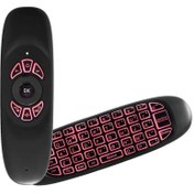 تصویر کیبورد و ماوس بی سیم C120 با نور پردازی RGB 