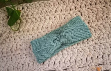 تصویر هد بند بافتنی دخترانه ،زنانه ،کاموای ترک 